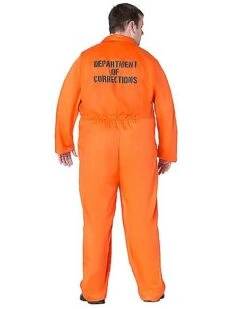 Adult Department Of Corrections Prisoner One Piece Costume -Spirit Halloween Deals Store 00580803 d