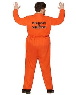 Adult Department Of Corrections Prisoner One Piece Costume -Spirit Halloween Deals Store 00580803 f