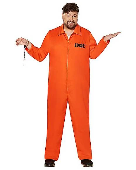 Adult Escaped Convict Plus Size Costume 1 Adult Escaped Convict Plus Size Costume