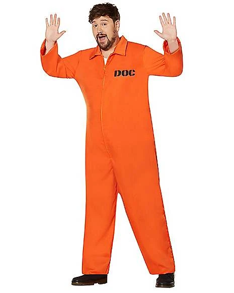 Adult Escaped Convict Plus Size Costume 3 Adult Escaped Convict Plus Size Costume - Image 3