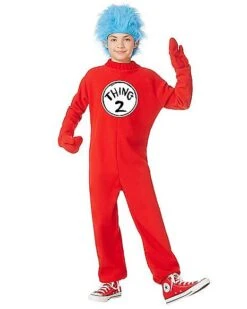 Kids Thing 1 And Thing 2 One Piece Costume - Dr. Seuss 6 Kids Thing 1 And Thing 2 One Piece Costume - Dr. Seuss -Spirit Halloween Deals Store 01254069 c
