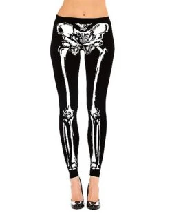 Skeleton Leggings -Spirit Halloween Deals Store 01307495 a