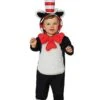Baby Hooded Cat In The Hat One Piece Costume - Dr. Seuss