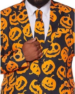 Adult Jack-O-Lantern Plus Size Suit -Spirit Halloween Deals Store 01381524 c