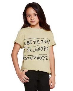 Kids Stranger Things Alphabet Wall T Shirt - Stranger Things 8 Kids Stranger Things Alphabet Wall T Shirt - Stranger Things -Spirit Halloween Deals Store 01381797 c