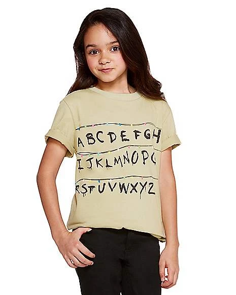 Kids Stranger Things Alphabet Wall T Shirt - Stranger Things 3 Kids Stranger Things Alphabet Wall T Shirt - Stranger Things - Image 3