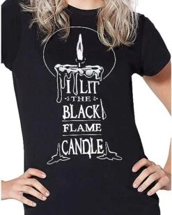 Black Flame T Shirt - Hocus Pocus -Spirit Halloween Deals Store 01384130 c
