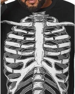 Long Sleeve Skeleton T Shirt -Spirit Halloween Deals Store 01395417 c