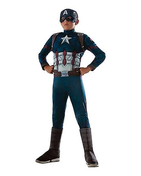 Kids Captain America Costume Deluxe - Captain America 3: Civil War 1 Kids Captain America Costume Deluxe - Captain America 3: Civil War