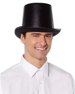 Vampire Faux Leather Top Hat -Spirit Halloween Deals Store 01404029 d