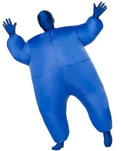 Kids Blue Light Up Inflatable Super Skin Suit Costume