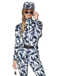 Adult Snow Camo Military Catsuit Costume -Spirit Halloween Deals Store 01425115 c