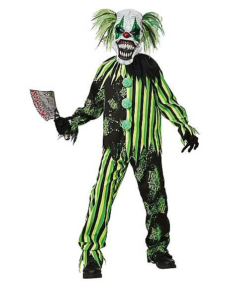 Kids Glow In The Dark Chaos Clown Costume 1 Kids Glow In The Dark Chaos Clown Costume