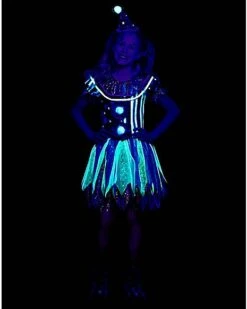 Kids Glow In The Dark Neon Clown Costume -Spirit Halloween Deals Store 01472075 c