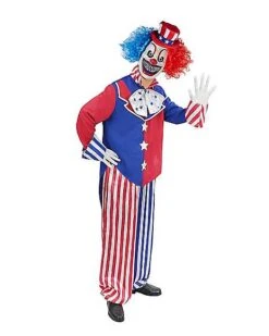 Adult Patriotic Clown Costume -Spirit Halloween Deals Store 01474337 c