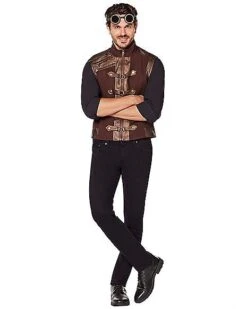 Brown Steampunk Vest -Spirit Halloween Deals Store 01526474 c