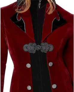 Adult Burgundy Vampire Jacket -Spirit Halloween Deals Store 01533140 c