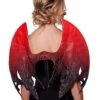 Red And Black Glitter Devil Wings