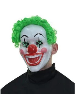 Light Up El Wire Jokes On You Clown Half Mask -Spirit Halloween Deals Store 01548684 c