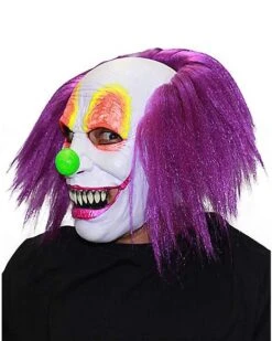 Purple Hair Clown Full Mask -Spirit Halloween Deals Store 01550540 d