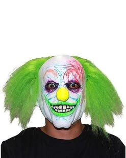 Neon Green Hair Clown Full Mask