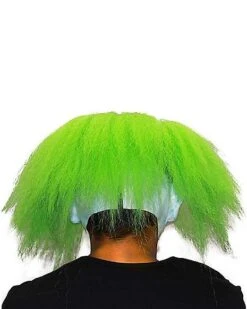 Neon Green Hair Clown Full Mask -Spirit Halloween Deals Store 01551944 c