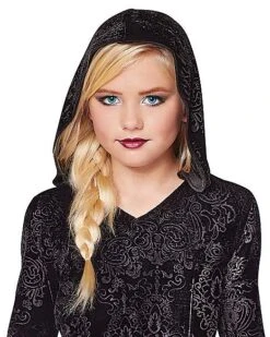 Kids Black Hooded Dress 5 Kids Black Hooded Dress -Spirit Halloween Deals Store 01558378 c