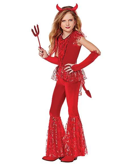 Kids Devil Jumpsuit Costume 1 Kids Devil Jumpsuit Costume