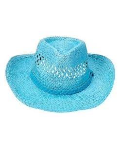 Blue Straw Cowboy Hat -Spirit Halloween Deals Store 01573013 d