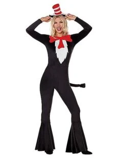 Adult Cat In The Hat Bell Bottom Costume - Dr. Seuss