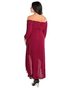 Adult Burgundy Peasant Dress -Spirit Halloween Deals Store 01589266 d