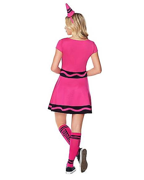 Adult Razzmatazz Crayon Dress Costume - Crayola 2 Adult Razzmatazz Crayon Dress Costume - Crayola - Image 2