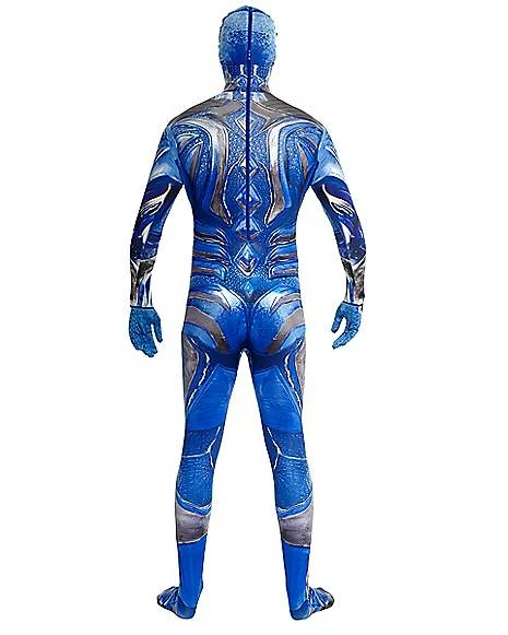 Adult Blue Ranger Skin Suit Costume - Power Rangers 2 Adult Blue Ranger Skin Suit Costume - Power Rangers - Image 2