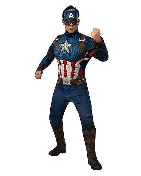 Adult Captain America Deluxe Costume - Avengers: Endgame 1 Adult Captain America Deluxe Costume - Avengers: Endgame