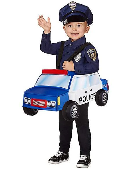 Toddler Police Officer Ride-Along Costume With Sound 1 Toddler Police Officer Ride-Along Costume With Sound